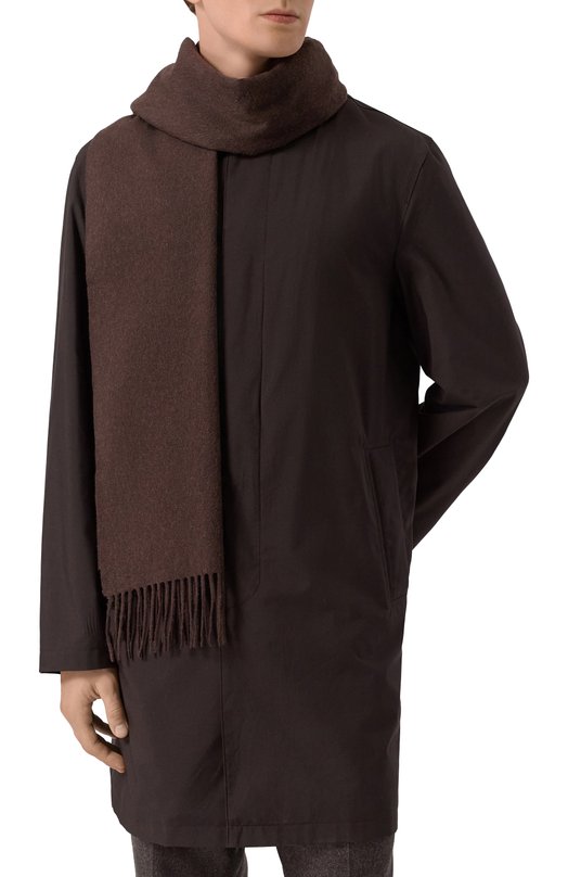 Кашемировый шарф Corneliani 26B344-2629029 Коричневый  26B344-2629029 Фото 2