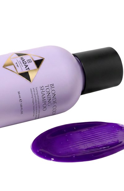 Шампунь для волос blonde code toning shampoo (50g) HADAT COSMETICS бесцветного цвета по цене 1000 руб., арт. 7298014870815, фото 3 Шампунь для волос blonde code toning shampoo (50g) HADAT COSMETICS, арт. 7298014870815, фото 3