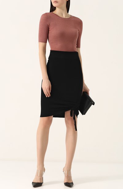 Приталенный шерстяной топ с коротким рукавом ALEXANDERWANG.T, арт. 4K481035M8, фото 2