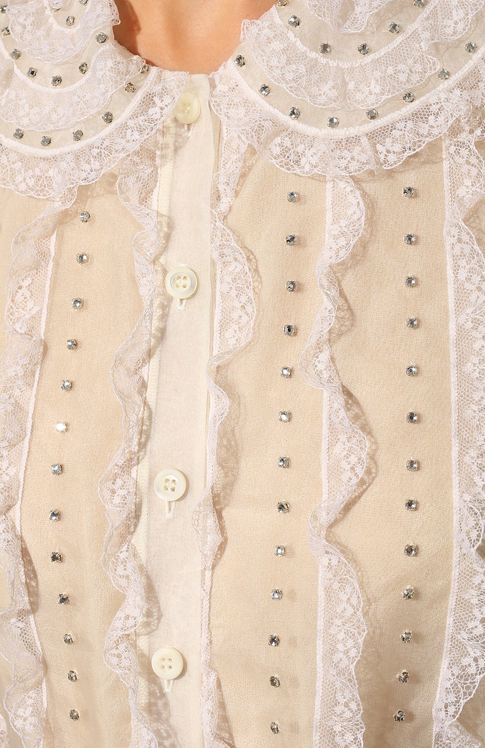 Шелковый топ MIU MIU, арт. MK1639-10RN-F0009, фото 5