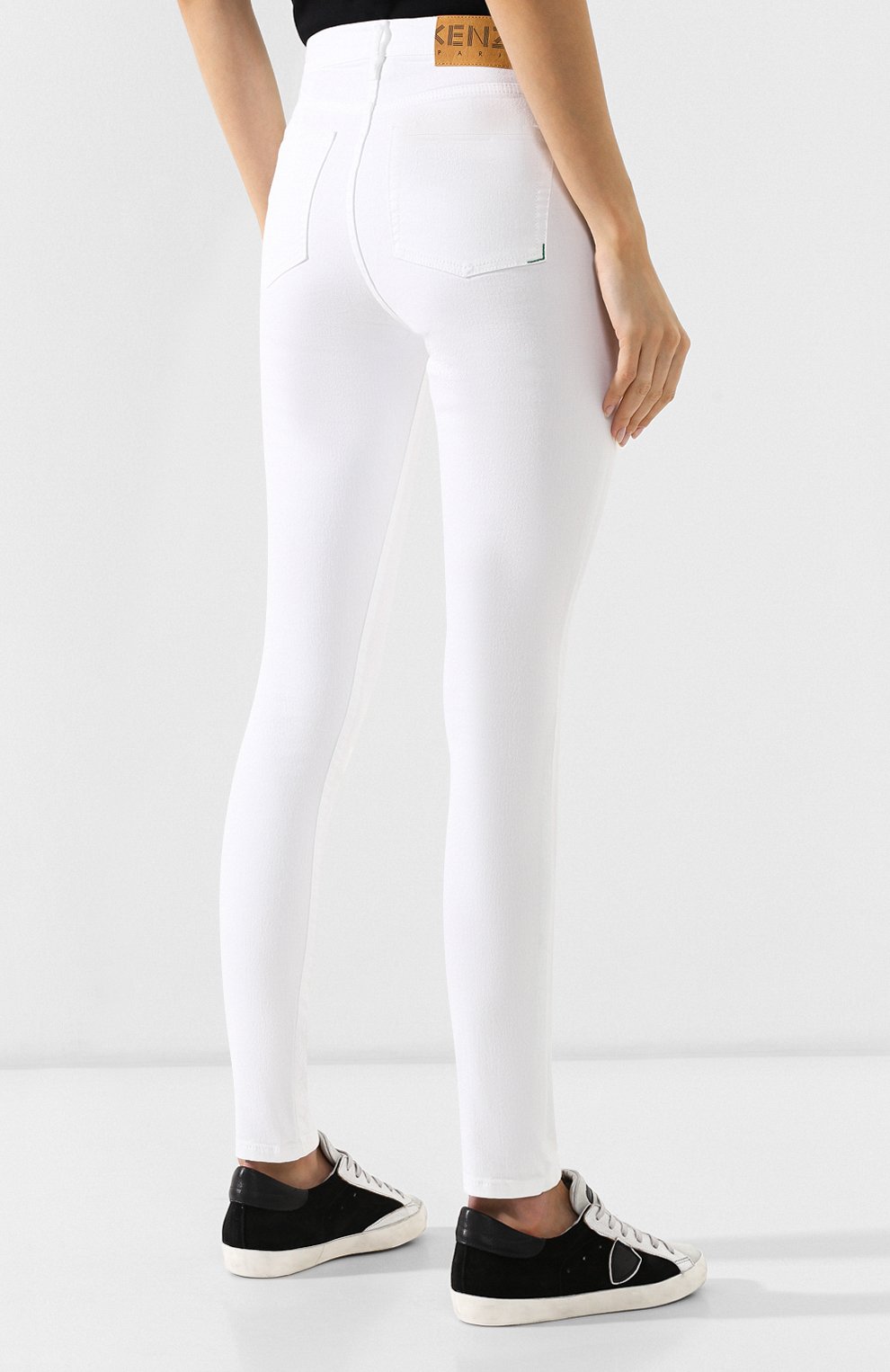 Джинсы-скинни KENZO белого цвета по цене 31950 руб., арт. 2PA2706EL, фото 4 Джинсы-скинни KENZO, арт. 2PA2706EL, фото 4