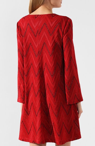 Платье свободного кроя M MISSONI красного цвета по цене 33700 руб., арт. 2DG00020/2J0005, фото 4 Платье свободного кроя M MISSONI, арт. 2DG00020/2J0005, фото 4