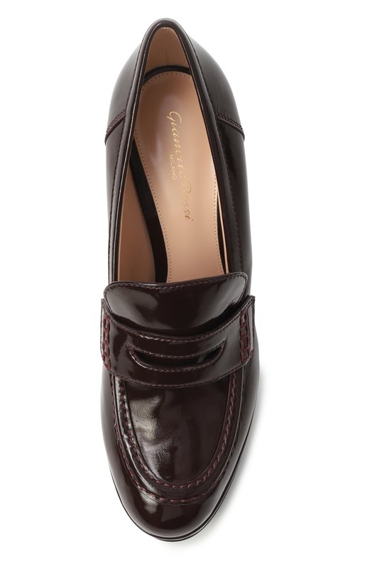 Кожаные туфли Hadden Gianvito Rossi G25356.70RIC.NUIB0UR Бордовый  G25356.70RIC.NUIB0UR Фото 6