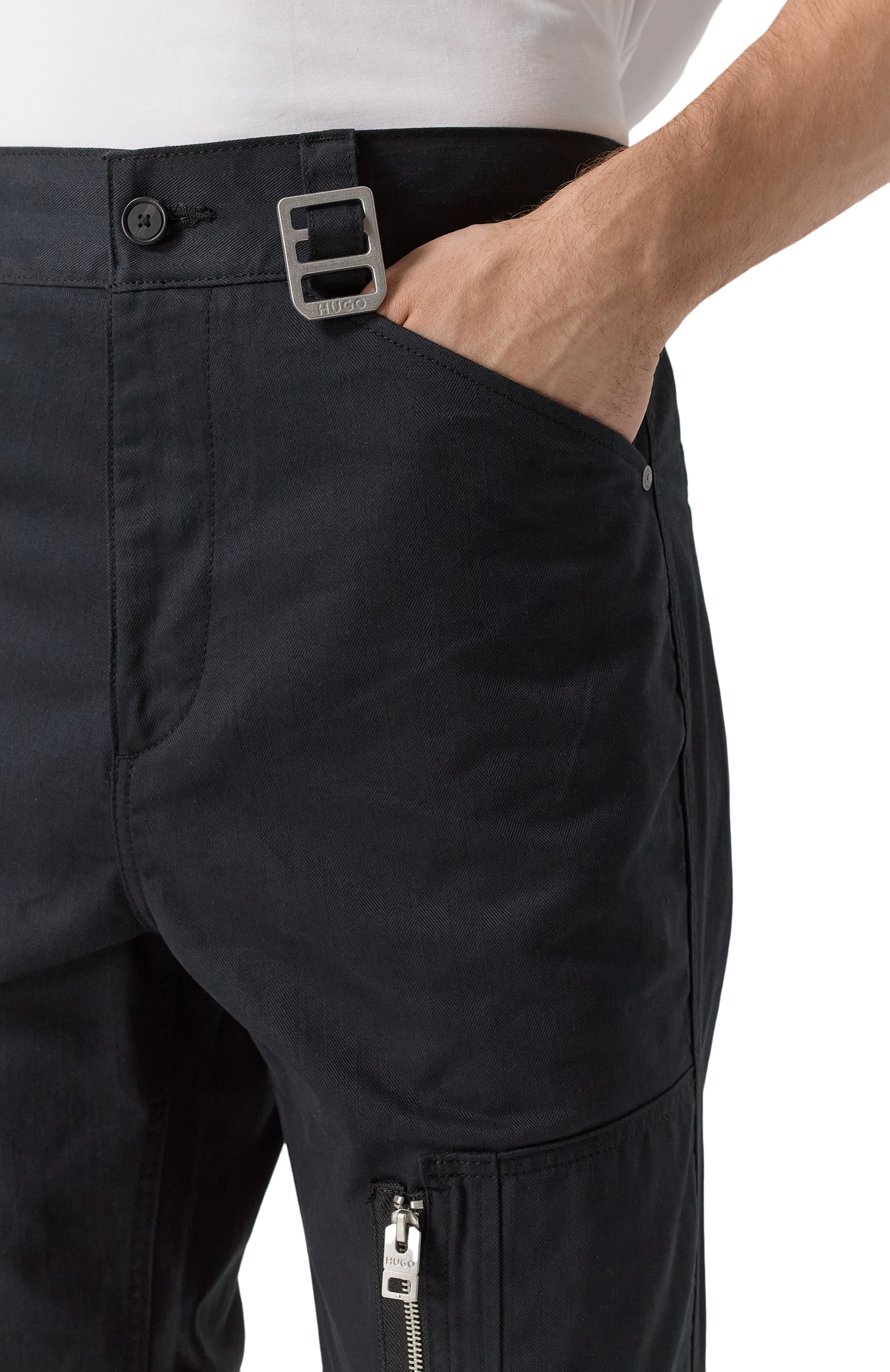 Хлопковые брюки HUGO, арт. 50541379, фото 5