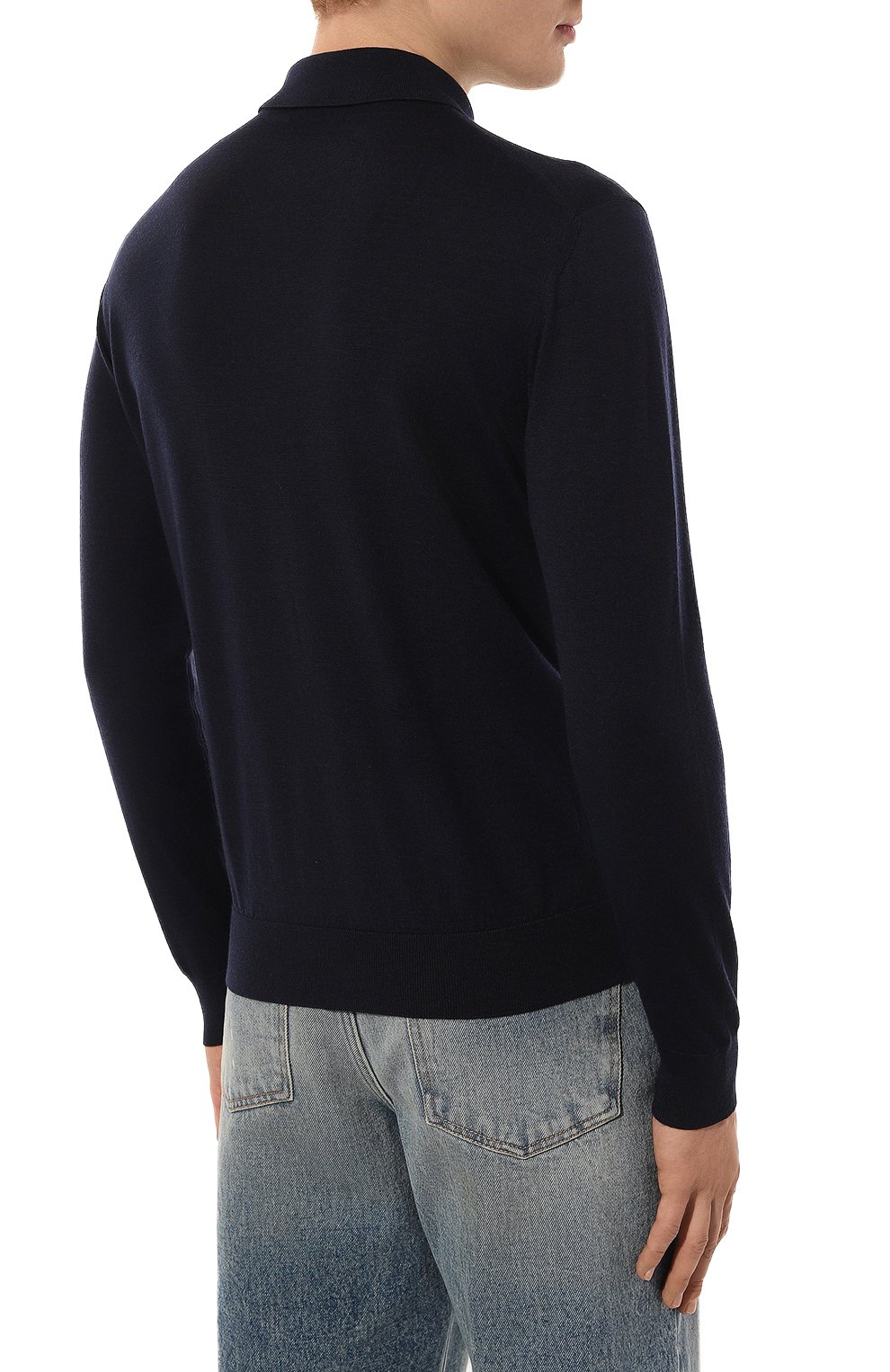 Шерстяное поло с отделкой из кожи аллигатора STEFANO RICCI, арт. KE06000AZ1/E23301/ALMIS, фото 4