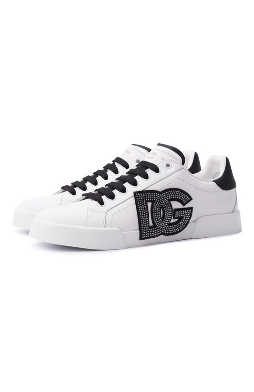 Кожаные кеды Portofino Dolce & Gabbana CK2341/AI411 Белый CK2341/AI411