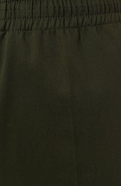 Женские хлопковые брюки DEL CORE зеленого цвета, арт. P00125-2T0615 | Фото 4 (Длина (брюки, джинсы): Удлиненные; Силуэт Ж (брюки и джинсы): Широкие; Женское Кросс-КТ: Брюки-одежда; Материал сплава: Проставлено; Материал внешний: Хлопок; Драгоценные камни: Проставлено; Стили: Кэжуэл)
