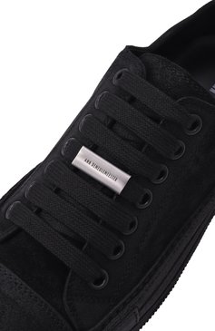 Женские замшевые кеды nono ANN DEMEULEMEESTER черного цвета, арт. B0012569/LT147 | Фото 7 (Подошва: Платформа; Материал внутренний: Натуральная кожа; Материал сплава: Проставлено; Драгоценные камни: Проставлено; Материал внешний: Натуральная кожа, Замша; Материал утеплителя: Без утеплителя; Кросс-КТ: Низкие; Стили: Кэжуэл)