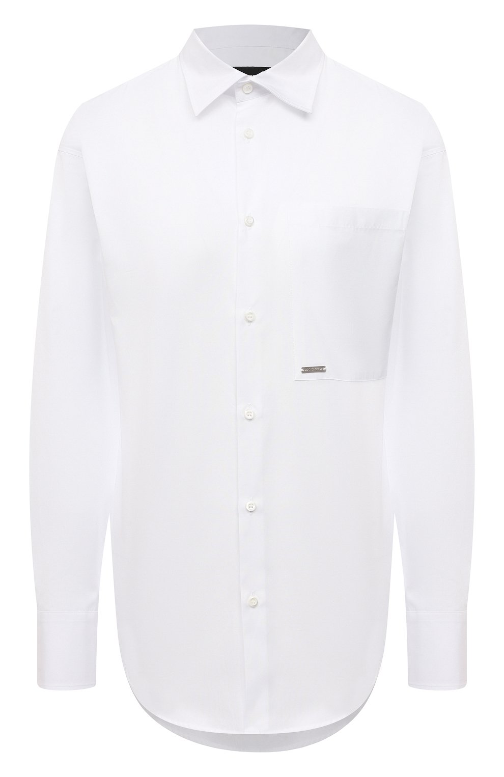 Хлопковая рубашка DSQUARED2 белого цвета по цене 33400 руб., арт. S75DL0759/S36275, фото 1 Хлопковая рубашка DSQUARED2, арт. S75DL0759/S36275, фото 1