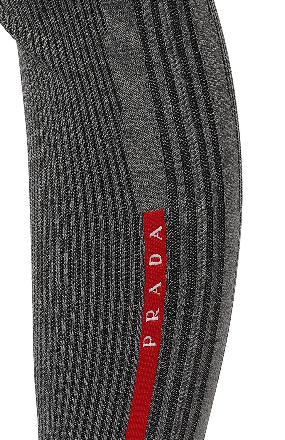 Легинсы prada linea rossa PRADA серого цвета по цене 120000 руб., арт. 122048-1ZEF-F0684-192, фото 5 Легинсы prada linea rossa PRADA, арт. 122048-1ZEF-F0684-192, фото 5