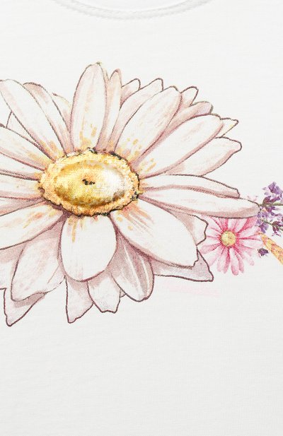 Хлопковая футболка MONNALISA, арт. 317620PL, фото 3