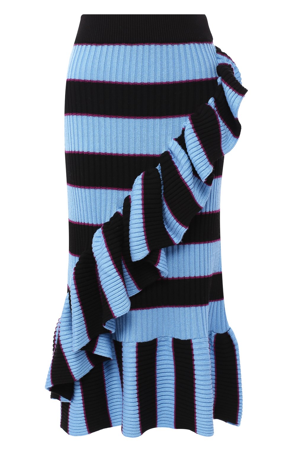 Вязаная юбка в контрастную полоску с оборкой KENZO, арт. 1JU546813, фото 1