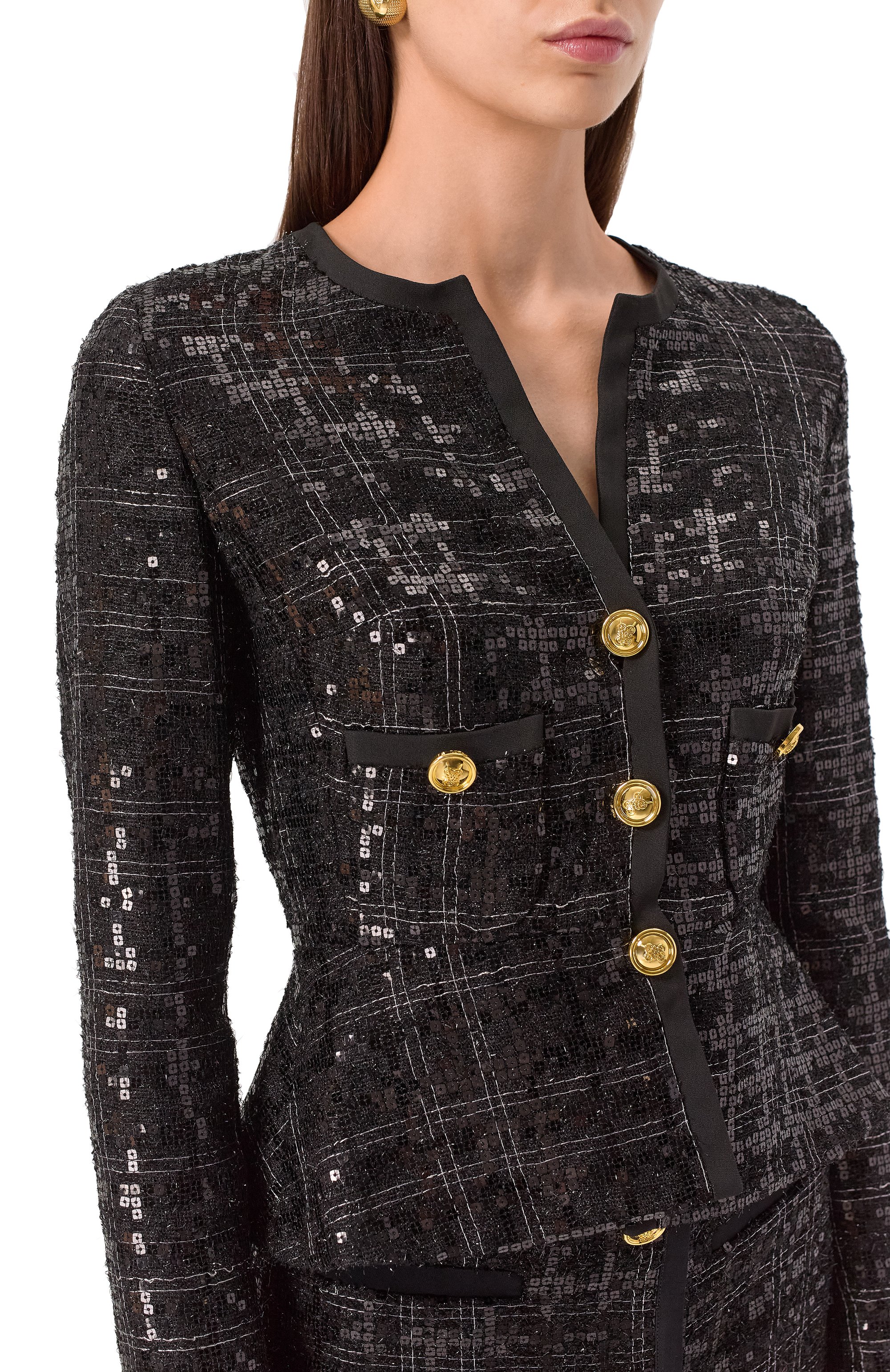 Жакет с отделкой пайетками GIAMBATTISTA VALLI, арт. 25SSPVCA6106-23LAB, фото 5