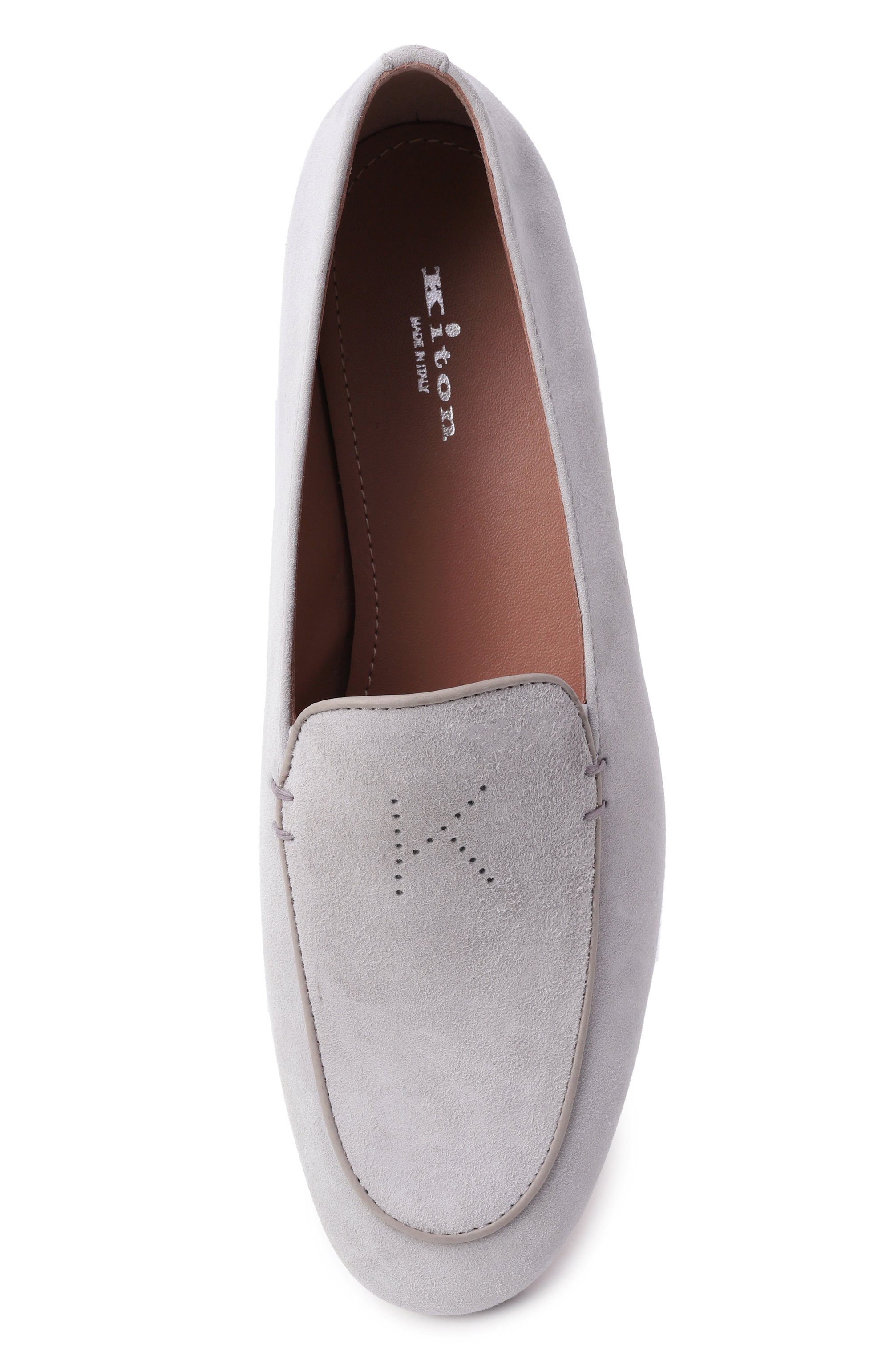 Замшевые лоферы KITON, арт. D61807N0100834, фото 6