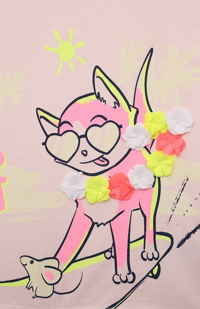 Хлопковая футболка BILLIEBLUSH светло-розового цвета по цене 3960 руб., арт. U20086, фото 3 Хлопковая футболка BILLIEBLUSH, арт. U20086, фото 3