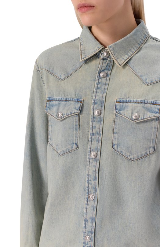 Джинсовая рубашка Zadig and Voltaire WWSH02275 Голубой  WWSH02275 Фото 5