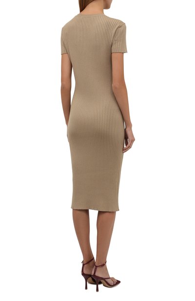 Платье из шерсти и шелка RALPH LAUREN бежевого цвета по цене 173000 руб., арт. 290845569, фото 4 Платье из шерсти и шелка RALPH LAUREN, арт. 290845569, фото 4