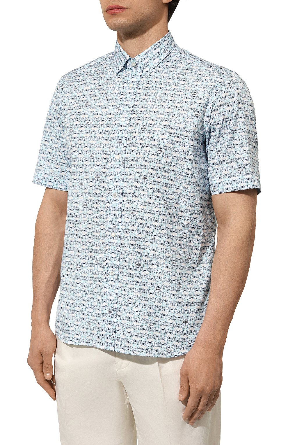 Хлопковая рубашка ZILLI, арт. LINAM5M010003250Q, фото 3