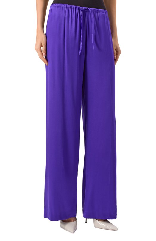 Шелковые брюки Dries Van Noten 010915-2032-401 Фиолетовый  010915-2032-401 Фото 3
