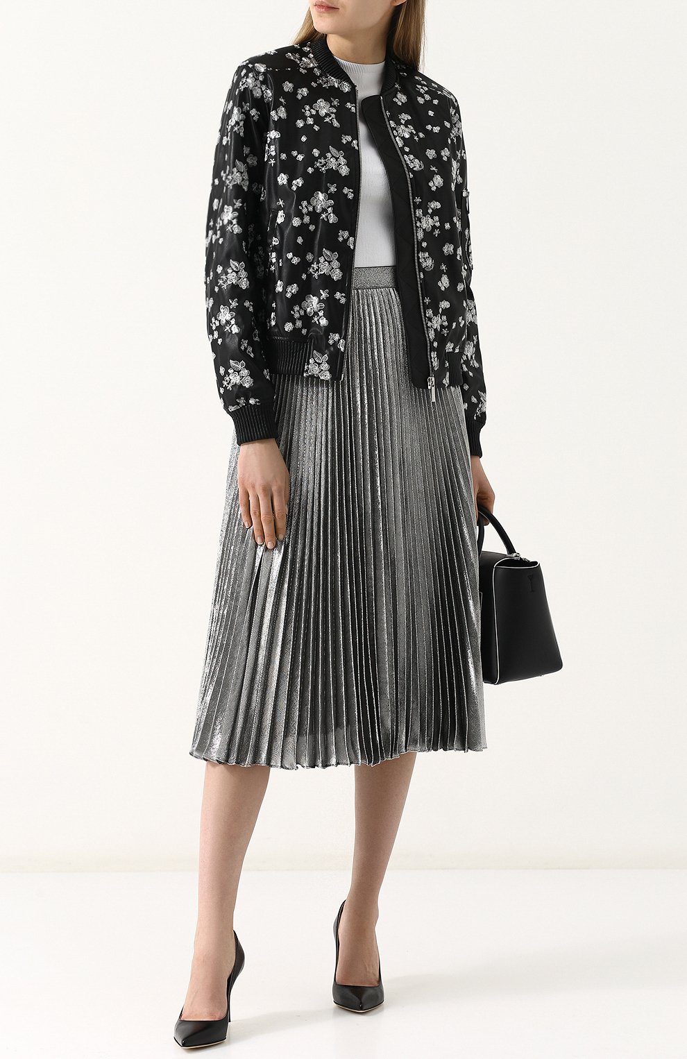 Кожаная куртка на молнии с декоративной отделкой MICHAEL MICHAEL KORS, арт. MS81ELL8KZ, фото 2