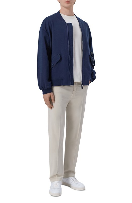 Кожаные кеды Kiton USSA396N01380 Белый  USSA396N01380 Фото 2