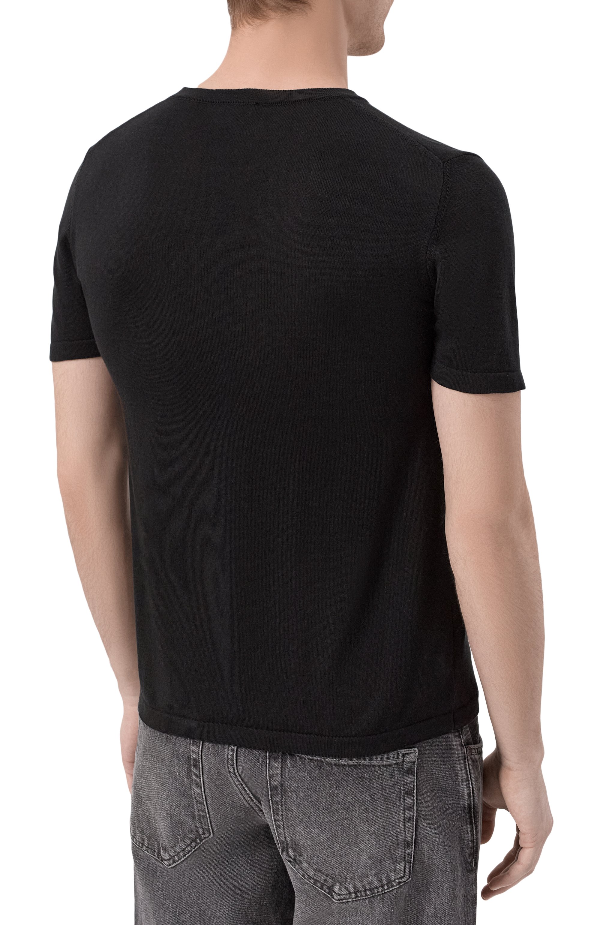 Шелковый джемпер DANIELE FIESOLI черного цвета по цене 24950 руб., арт. SE1102, фото 4 Шелковый джемпер DANIELE FIESOLI, арт. SE1102, фото 4