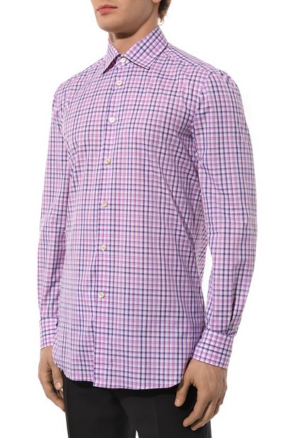 Хлопковая рубашка KITON, арт. UCIH08879, фото 3