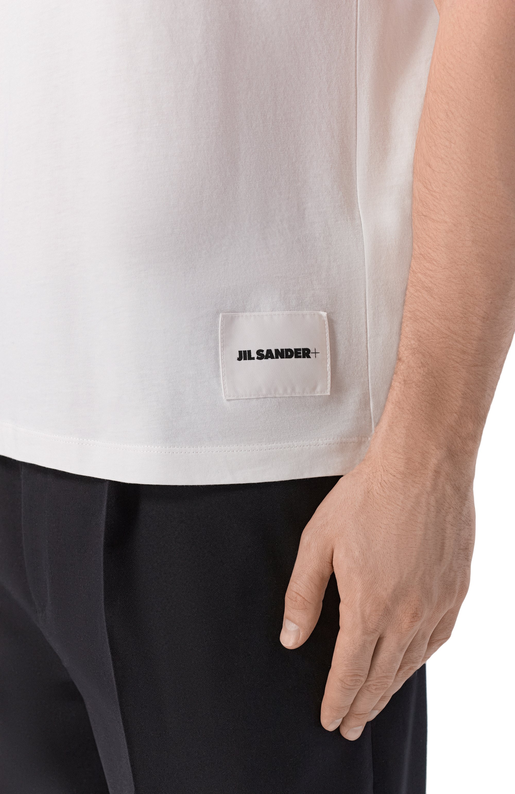 Хлопковая футболка JIL SANDER белого цвета по цене 17600 руб., арт. J47GC0001/JTN254_, фото 5 Хлопковая футболка JIL SANDER, арт. J47GC0001/JTN254_, фото 5