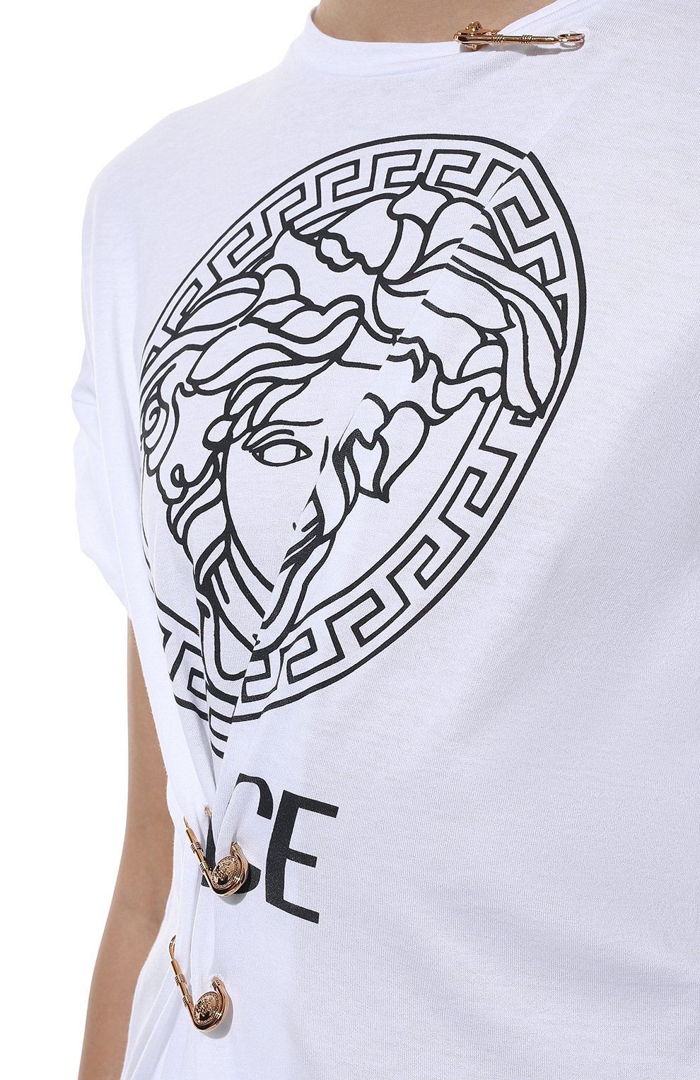 Хлопковая футболка VERSACE, арт. 1004165/1A00769, фото 5