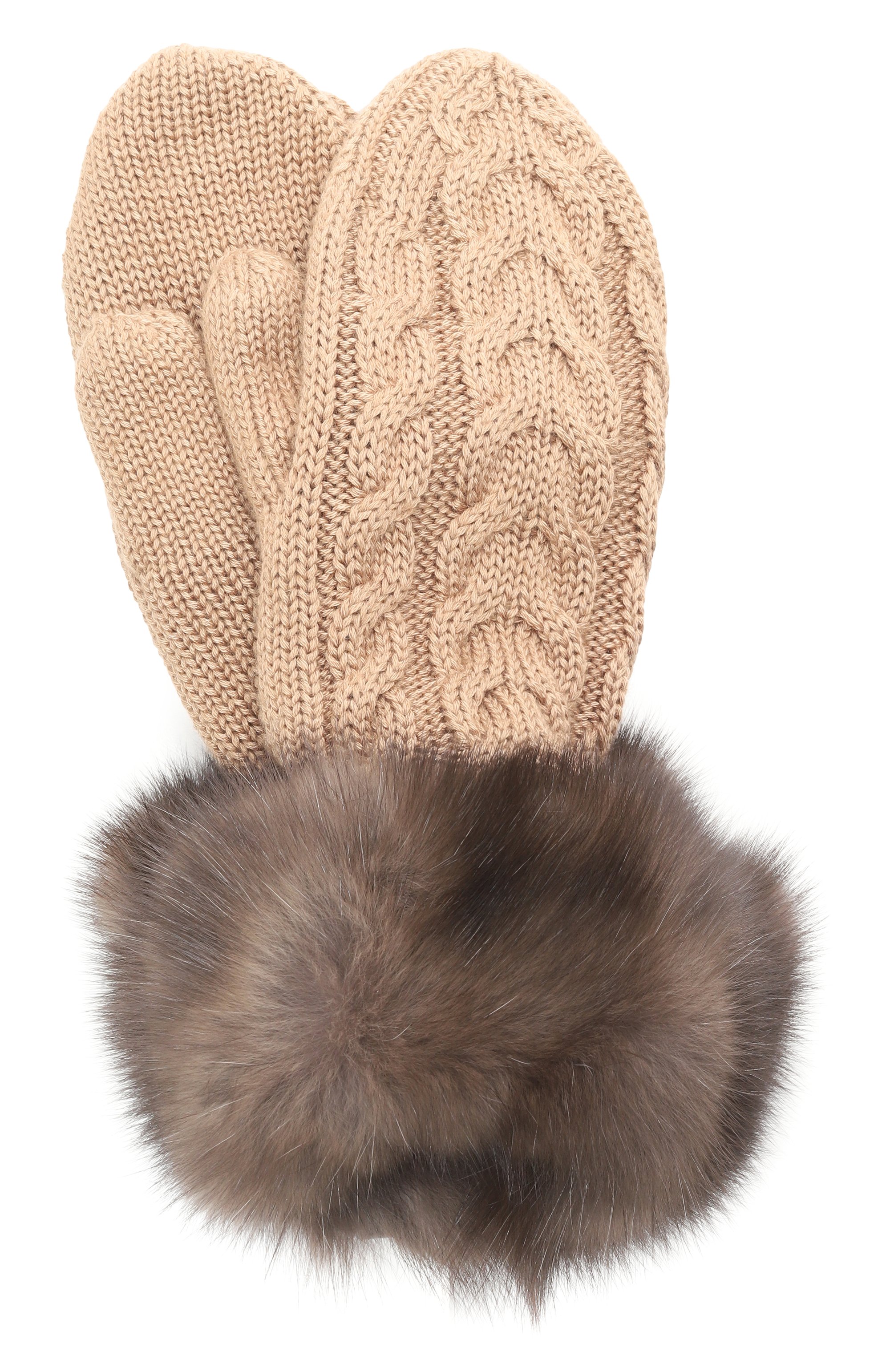 Утепленные варежки с отделкой из соболя BLACK SABLE, арт. BS-ACSKV-G, фото 1