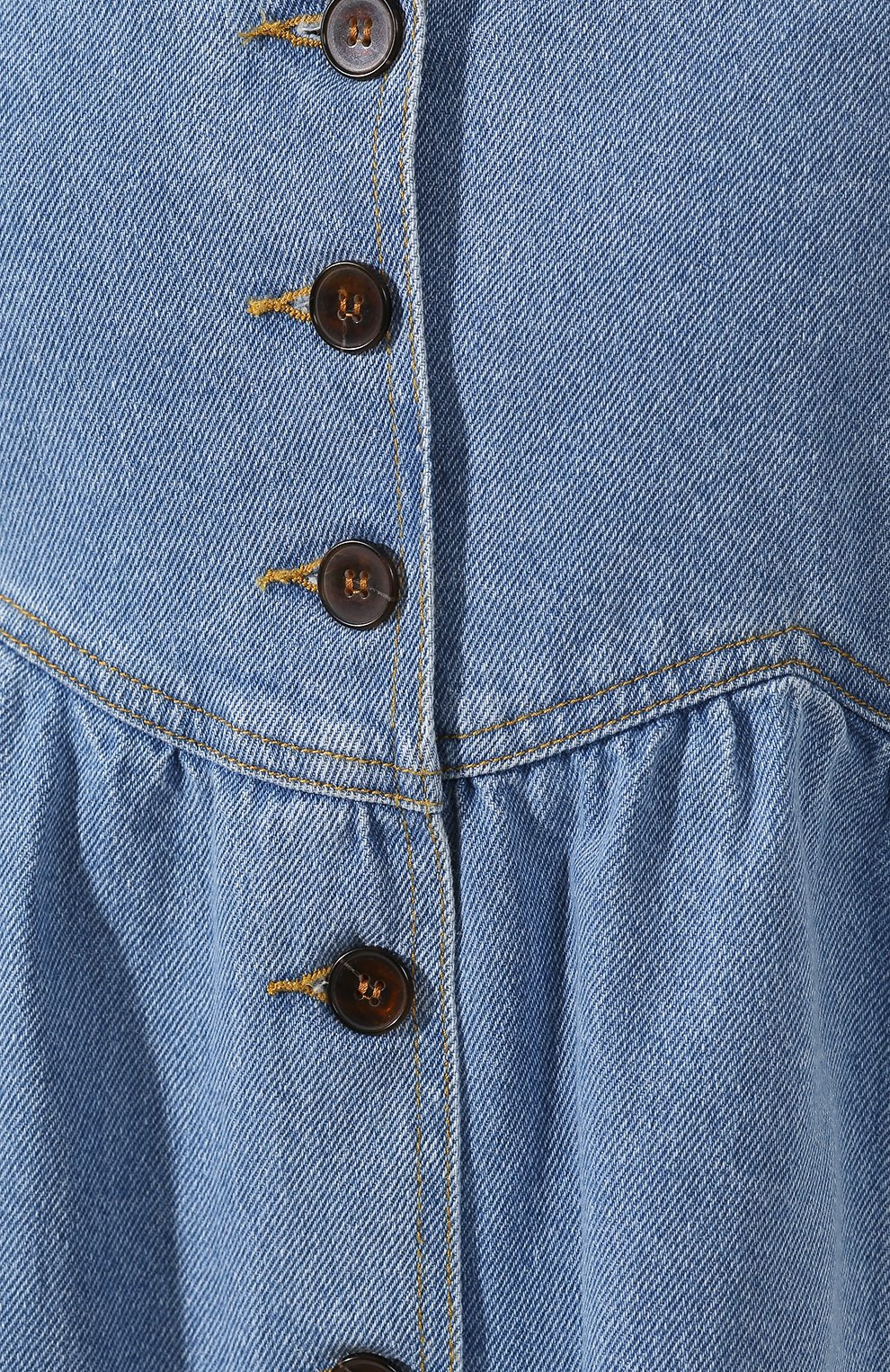 Джинсовое платье NANUSHKA голубого цвета по цене 42550 руб., арт. KAIA_80`S WASH_DENIM, фото 5 Джинсовое платье NANUSHKA, арт. KAIA_80`S WASH_DENIM, фото 5