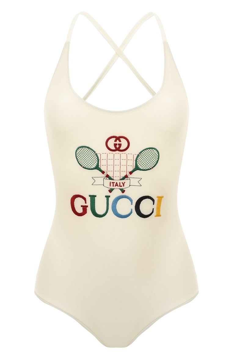 Женский кремовый слитный купальник GUCCI купить в интернет-магазине ЦУМ ...
