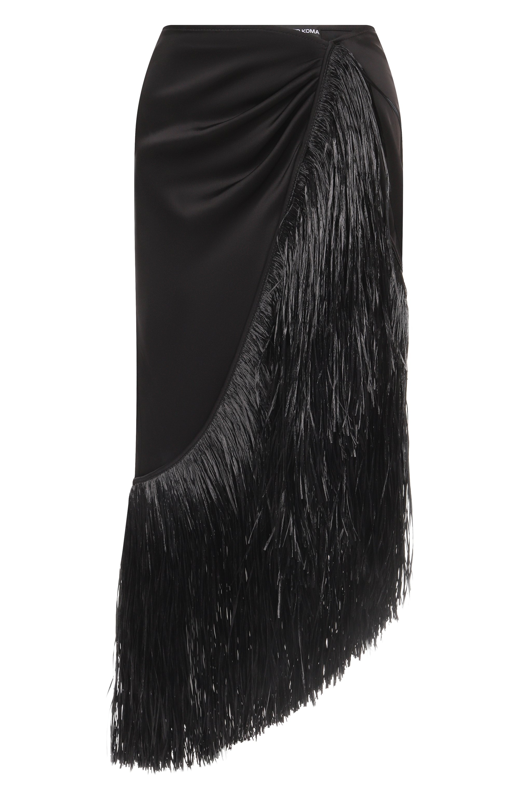Атласная юбка DAVID KOMA черного цвета по цене 152000 руб., арт. RE25DK81S, фото 1 Атласная юбка DAVID KOMA, арт. RE25DK81S, фото 1