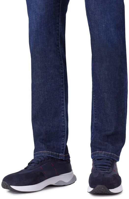 Текстильные кроссовки Kiton USSA374N0133302 Синий  USSA374N0133302 Фото 3