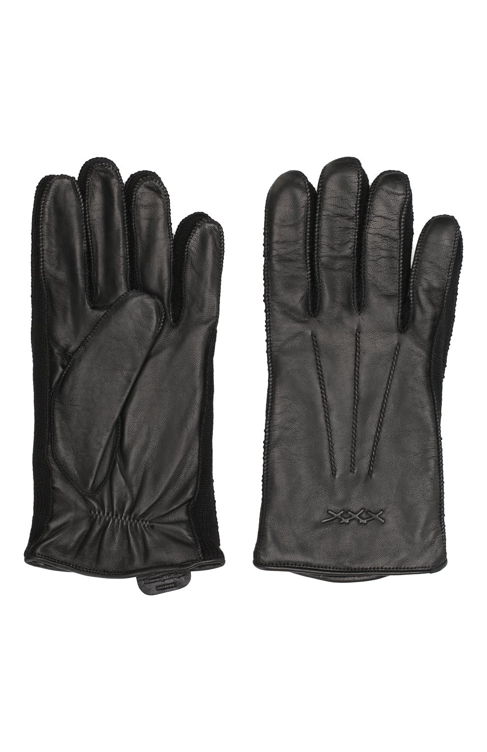 Кожаные перчатки ZEGNA черного цвета по цене 51950 руб., арт. GK271/NPA, фото 2 Кожаные перчатки ZEGNA, арт. GK271/NPA, фото 2