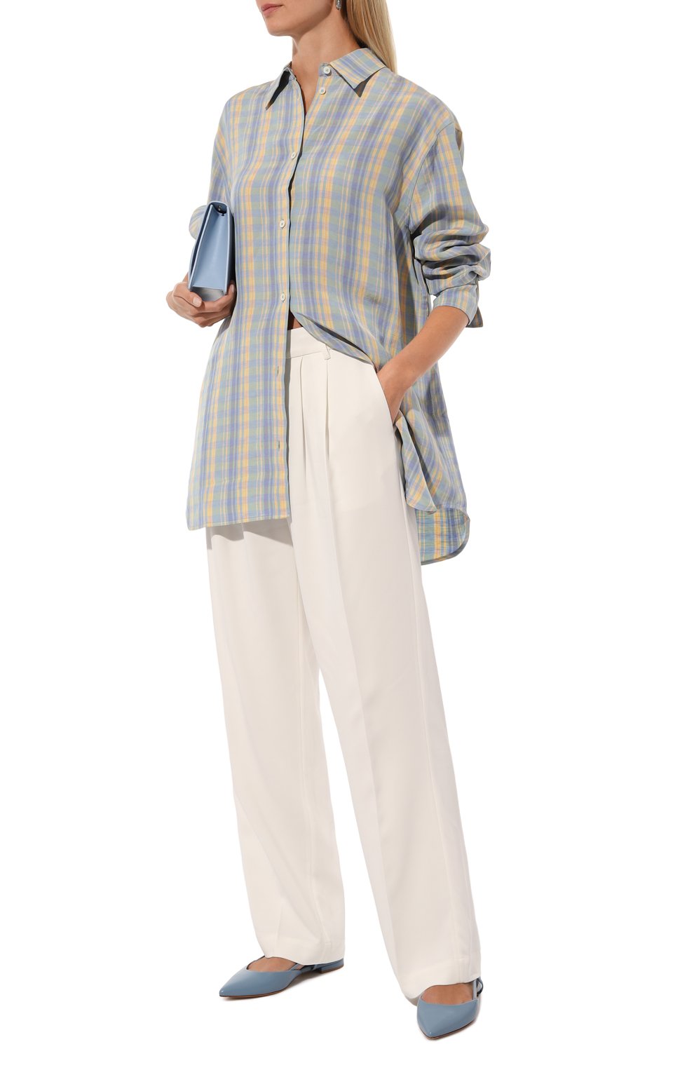 Рубашка из вискозы и льна TOTEME, арт. 243-WRT1415-FB0201, фото 2