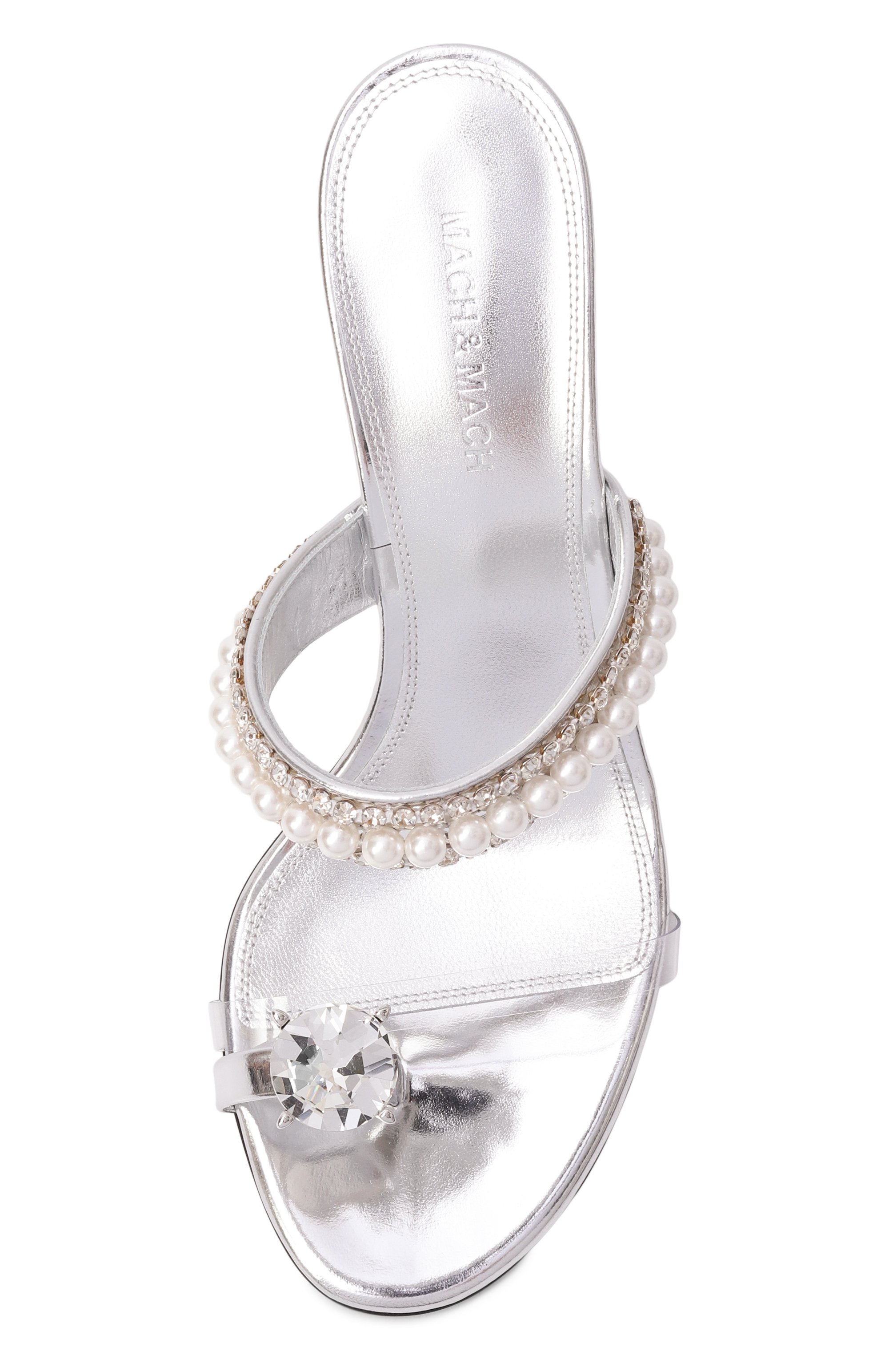 Кожаные мюли the diamond of elizabeth 95 MACH & MACH, арт. R26S111095SPESLV, фото 6