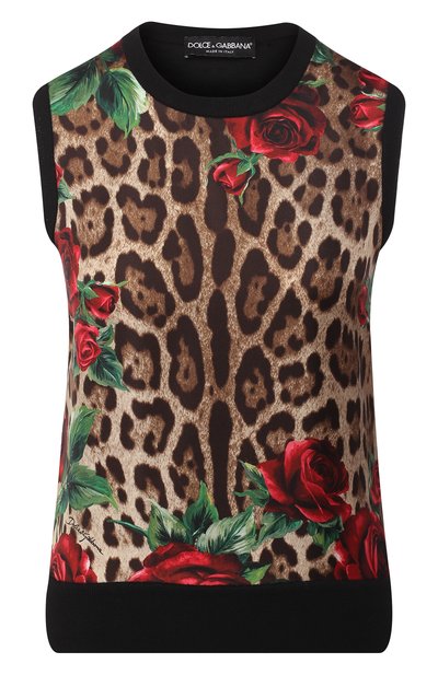 Женский топ из смеси кашемира и шелка DOLCE & GABBANA, арт. FX360T/JAMSH