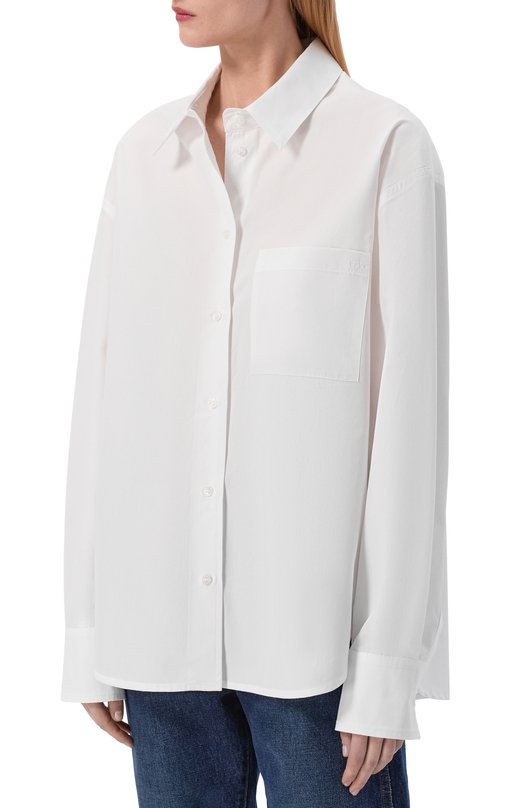 Хлопковая рубашка Loulou de Saison LEE Белый  LEE Фото 3