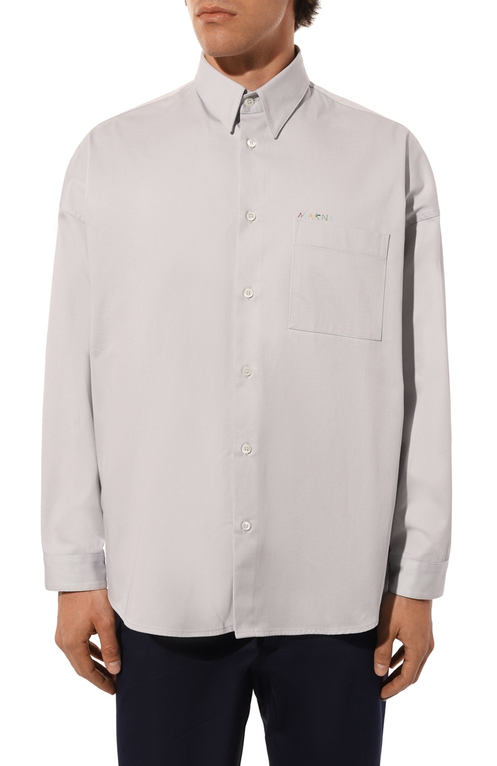 Хлопковая рубашка MARNI, арт. CUMU0061S0/UTC084, фото 3