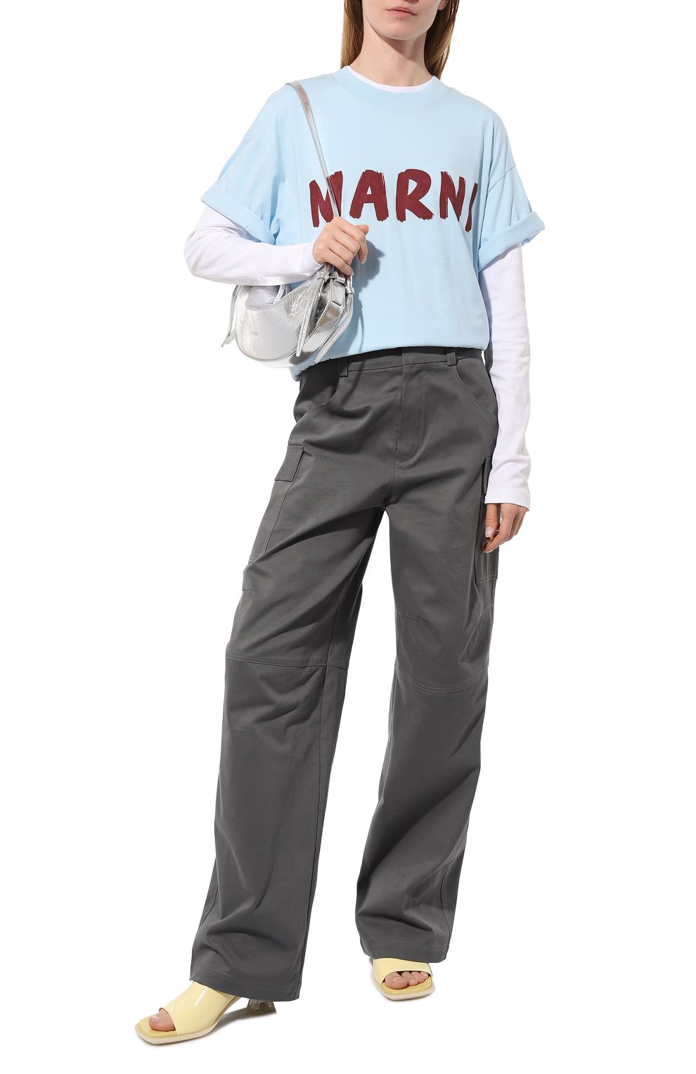 Хлопковая футболка MARNI, арт. THJET49EPH/USCS11, фото 2