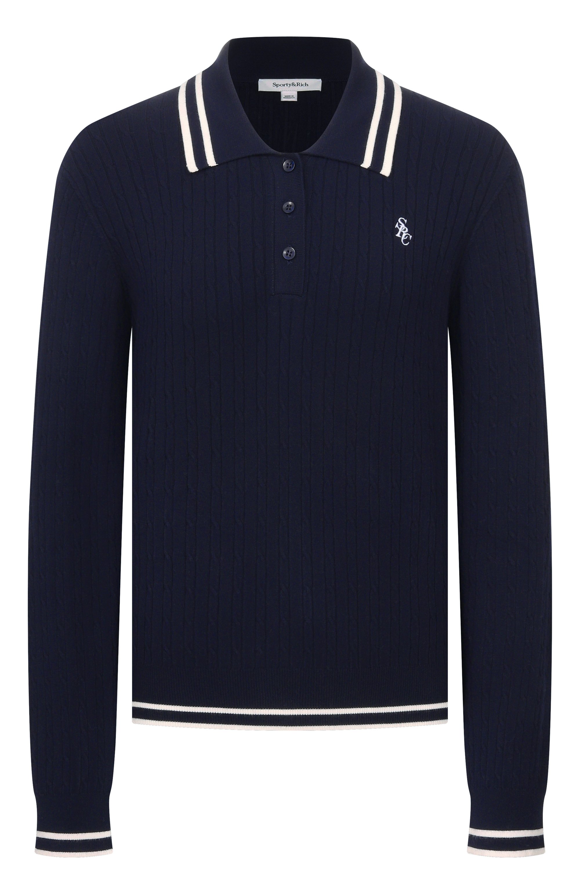 Поло из вискозы SPORTY AND RICH, арт. ST03761302BL124, фото 1