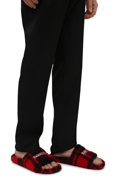 Текстильные шлепанцы furry BALENCIAGA, арт. 654747/W2F21, фото 3