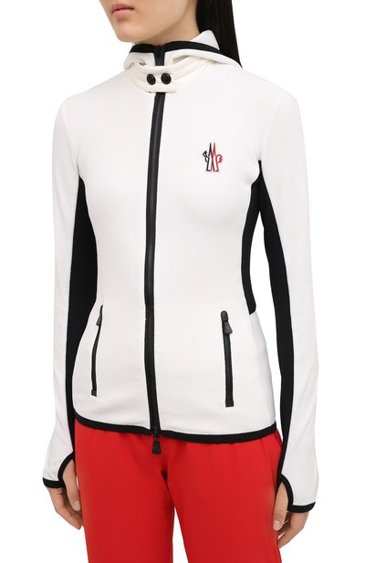 Кардиган MONCLER черно-белого цвета по цене 63000 руб., арт. F2-098-8G710-00-80093, фото 3 Кардиган MONCLER, арт. F2-098-8G710-00-80093, фото 3