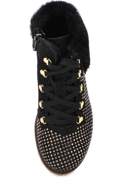 Ботинки со стразами и отделкой MONNALISA, арт. 8C0006M, фото 4