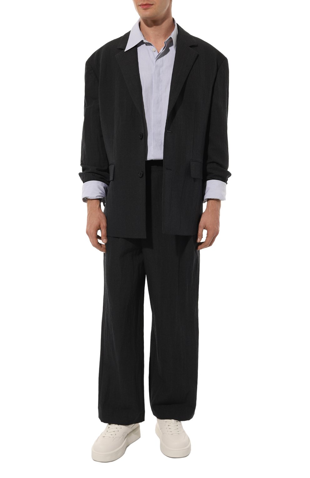 Кожаные кеды JIL SANDER, арт. J33WS0026/P6244, фото 2