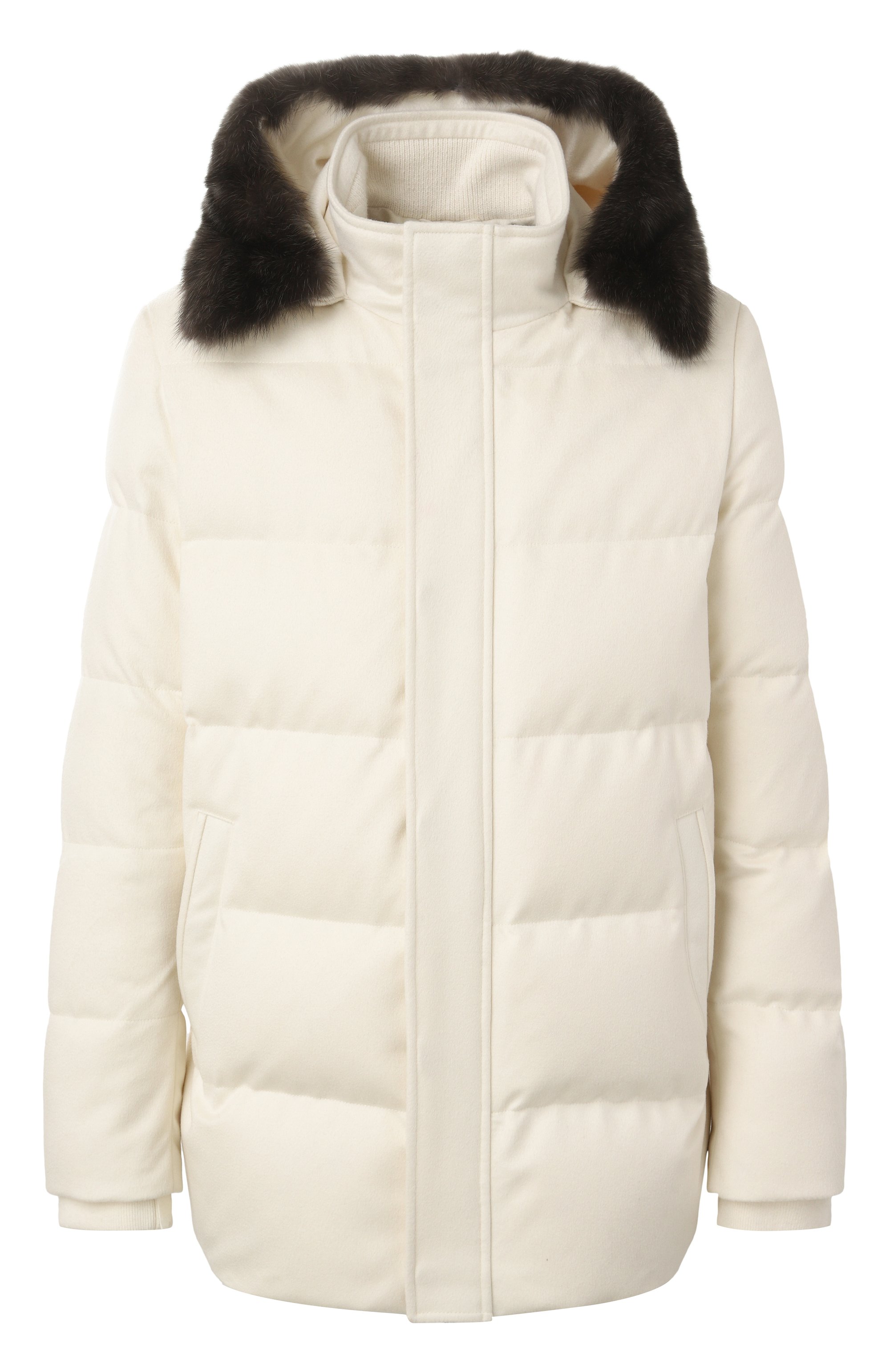 Кашемировый пуховик с отделкой из соболя MVST, арт. FTEKB-ES2915-2SB/LC1664, фото 1