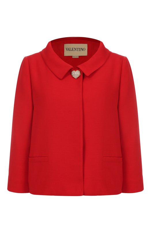 Жакет из шерсти и шелка Valentino 7B3CE3Y0/1CF Красный 7B3CE3Y0/1CF