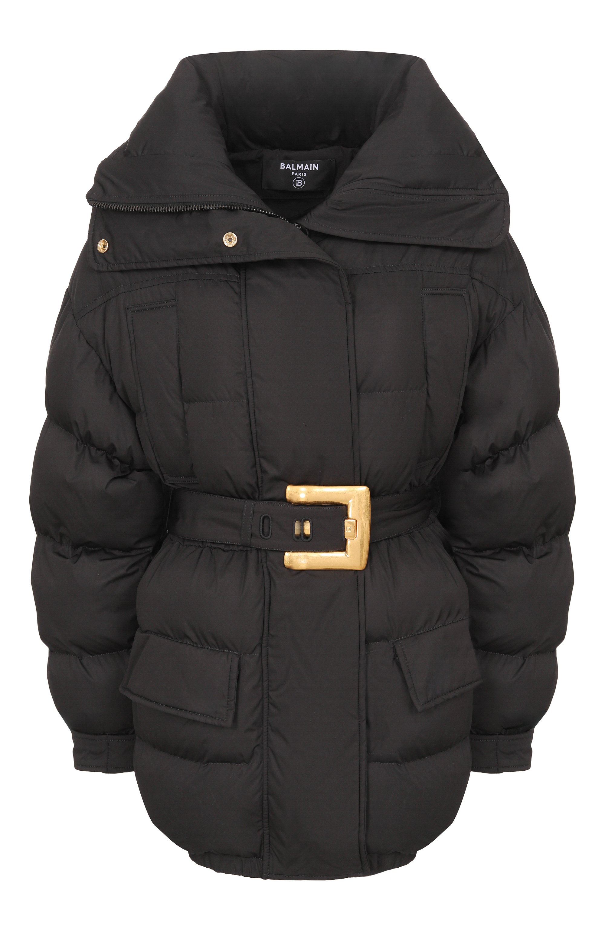 Пуховик BALMAIN черного цвета по цене 299500 руб., арт. HF1TQ040/XK09, фото 1 Пуховик BALMAIN, арт. HF1TQ040/XK09, фото 1