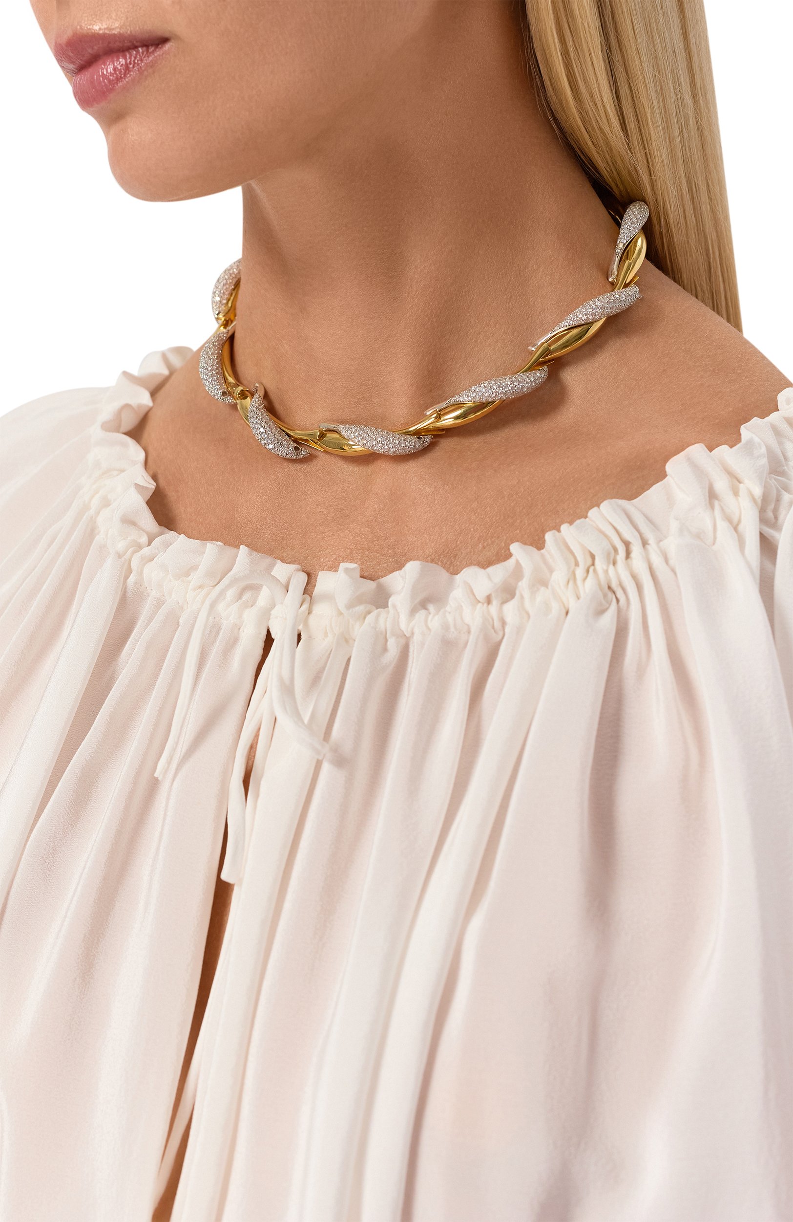 Колье BOTTEGA VENETA разноцветного цвета по цене 566500 руб., арт. 857313/VB0BC 9000, фото 2 Колье BOTTEGA VENETA, арт. 857313/VB0BC 9000, фото 2